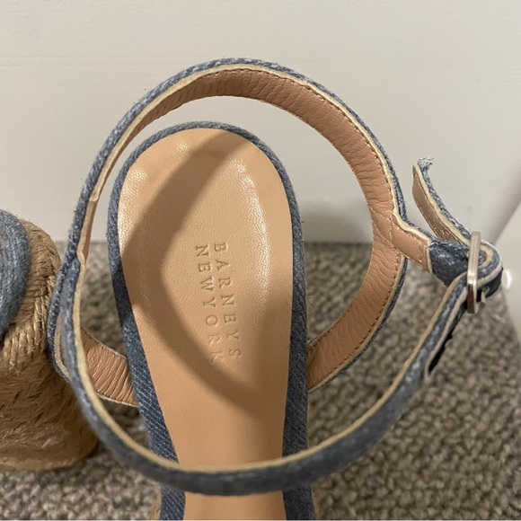 Barneys New York Denim Espadrille Wedges - Picture 6 of 7